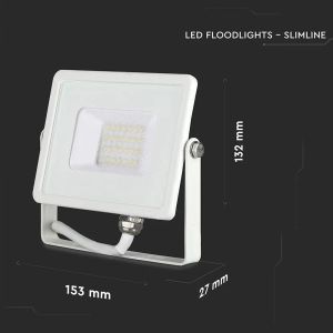 20W LED Floodlight SMD SAMSUNG CHIP G2 White Body 3000K