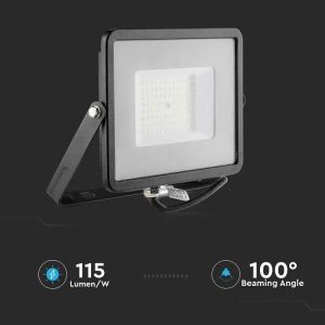 50W LED Floodlight SMD SAMSUNG CHIP G2 SLIM Black Body 4000K