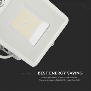 50W LED Floodlight SMD SAMSUNG CHIP G2 SLIM White Body 4000K