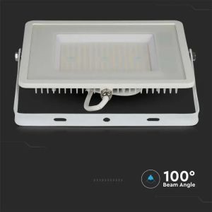 100W LED Floodlight SMD SAMSUNG CHIP G2 SLIM White Body 4000K