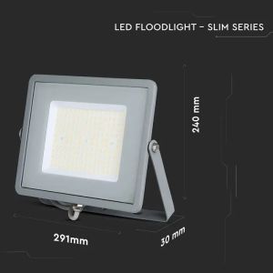 100W LED Floodlight SMD SAMSUNG CHIP G2 SLIM Grey Body 6500K