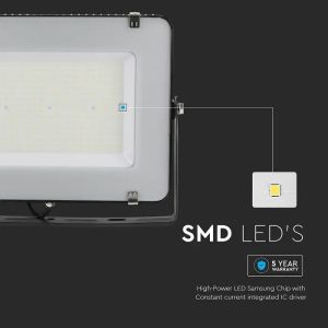 SKU 21778 200W LED Floodlight SMD SAMSUNG CHIP SLIM G2 Black Body 4000K V-TAC