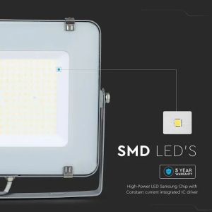 SKU 21789 200W LED Floodlight SMD SAMSUNG CHIP SLIM G2 Grey Body 4000K V-TAC