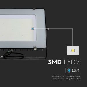 300W LED Floodlight SMD SAMSUNG CHIP G2 SLIM Black Body 4000K