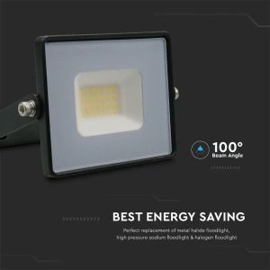 20W LED Floodlight SMD G2 E-Series Black Body 6400K