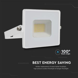 20W LED Floodlight SMD G2 E-Series White Body 3000K