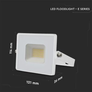 20W LED Floodlight SMD G2 E-Series White Body 3000K