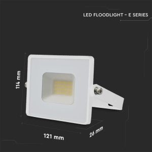 20W LED Floodlight SMD G2 E-Series White Body 4000K