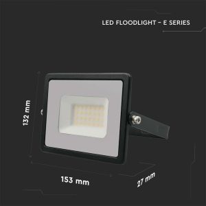 30W LED Floodlight SMD E-Series G2 Black Body 3000K