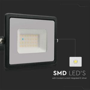 30W LED Floodlight SMD E-Series G2 Black Body 3000K