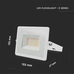 30W LED Floodlight SMD E-Series G2 White Body 3000K