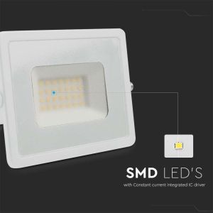 30W LED Floodlight SMD E-Series G2 White Body 3000K