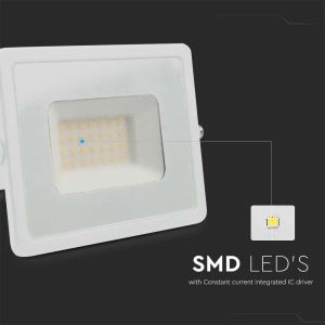 30W LED Floodlight SMD E-Series G2 White Body 4000K