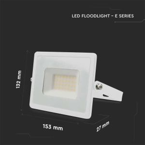 30W LED Floodlight SMD E-Series G2 White Body 6500K