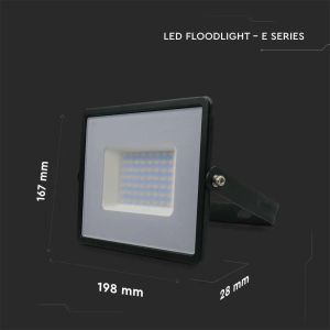 50W LED Floodlight SMD E-Series G2 Black Body 4000K