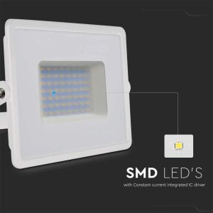 50W LED Floodlight SMD E-Series G2 White Body 4000K