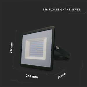 100W LED Floodlight SMD E-Series G2 Black Body 3000K