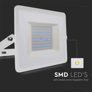 LED Прожектор 100W 3000K Е-Series G2 Бяло Тяло SKU 215967 V-TAC