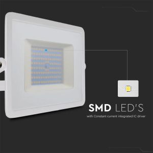 100W LED Floodlight SMD E-Series G2 White Body 6500K