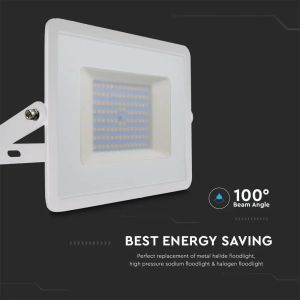 100W LED Floodlight SMD E-Series G2 White Body 6500K