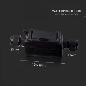 Waterproof Box With Terminal Block Black