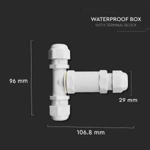 Waterproof White Terminal Block 8-12mm IP68