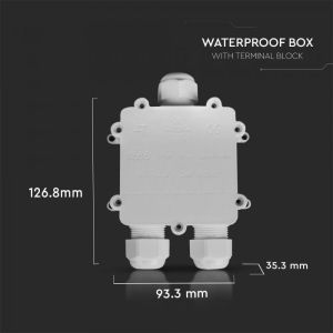 Waterproof White Terminal Block 8-12mm IP68