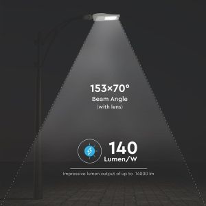 LED Street Light SAMSUNG CHIP - 100W 4000K Clas II Aluminium Dimmable 140LM/W