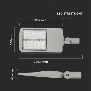 LED Street Light SAMSUNG CHIP - 150W 5000K Clas I Aluminium Dimmable 140LM/W