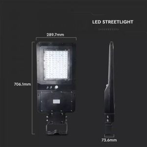 40W LED Solar Street Light Black Body 4000K 120LM/W