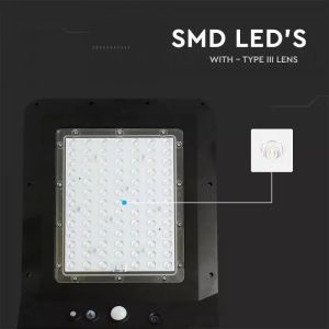 40W LED Solar Street Light Black Body 4000K 120LM/W