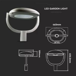 LED Street Light SAMSUNGCHIP - 50W 6500K Class I Type III M Lens Universal 130LM/W Inventronics Driver