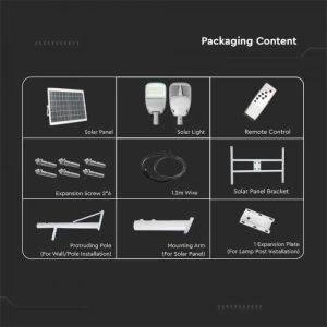 LED Solar Street Light SAMSUNG CHIP - 300W White Body 6400K