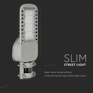 LED Street Light SAMSUNG CHIP 5 Years Warranty - 30W SLIM 4000K 135LM/W