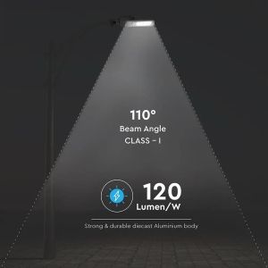 LED Street Light SAMSUNG CHIP 5 Years Warranty - 100W SLIM 6400K 135LM/W