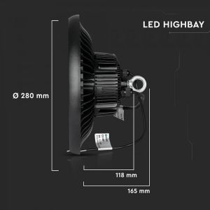 LED Highbay SAMSUNG CHIP - 100W UFO Meanwell Driver 120` 120LM/WATT 6400K