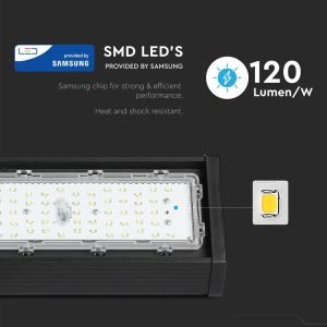 LED Linear Highbay SAMSUNG CHIP - 150W Black Body 6400K 120LM/W