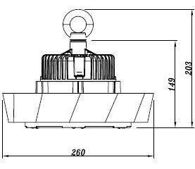 LED Highbay SAMSUNG CHIP - 100W Black Body 140LM/W 4000K