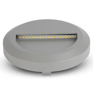 2W LED Step Light Grey Body Round 4000K