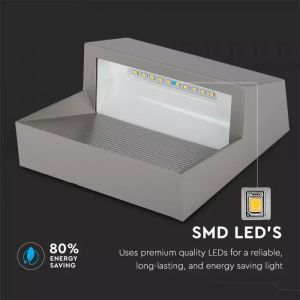 3W LED Step Light Grey Body Square 3000k