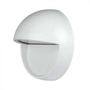 3W LED Step Light White Body Round 3000k