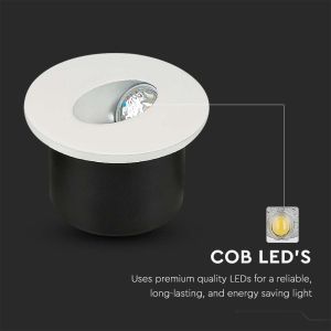 3W LED Step Light Round 4000K