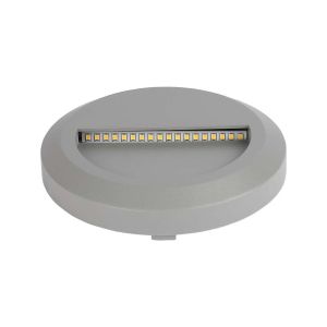 2W LED Step Light Grey Body Round 3000K