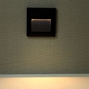 2W LED Step Light Black Body Square 4000K