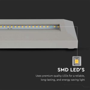 3W LED Step Light Grey Body Round Рectangular 3000K