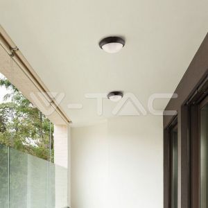 8W Dome Light Round Black Body 3000K IP66