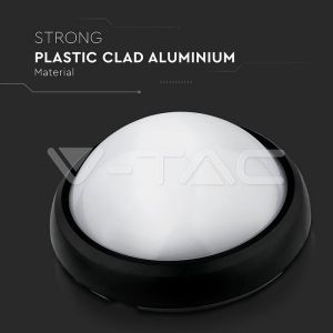 8W Dome Light Round Black Body 6400K IP66