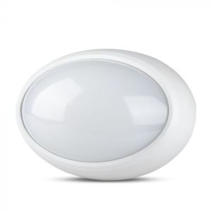 8W Dome Light Oval White Body 3000K IP66