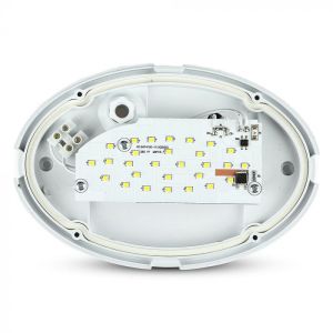 8W Dome Light Oval White Body 3000K IP66