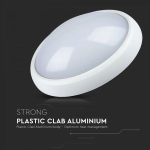 8W Dome Light Oval White Body 3000K IP66